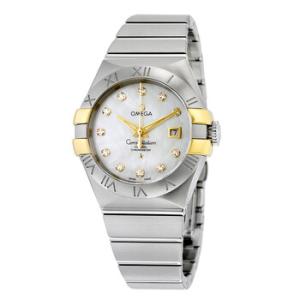 Constellation White Mother of Pearl Diamond Steel and 18K Yellow Gold Watch 123.20.31.20.55.004