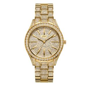 Cristal 34 Quartz Diamond Gold Dial Watch J6383A