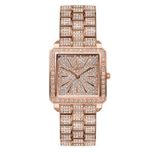 Cristal Quartz Diamond Crystal Rose Dial Watch J6386B