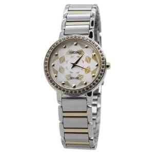 Crystal Silver Gold Dial Watch SUP454P1