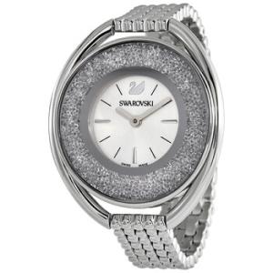 Crystaline Oval Quartz Silver Dial Watch