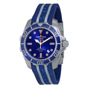 DS Action Automatic Diver Blue Dial Blue and White Rubber Watch C013.407.17.041.00