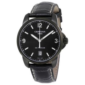 DS Podium Black Dial Black Leather Watch C0014101605702