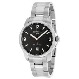 DS Podium Black Dial Stainless Steel Watch C0014101105700