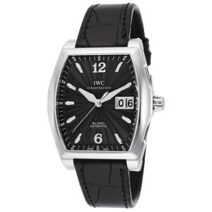 Da Vinci Black Dial Black Leather Watch IW452312