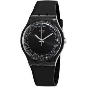 Darksparkles Black Dial Black Silicone Watch SUOB156