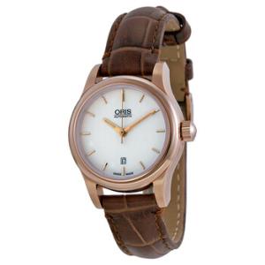 Date White Dial Brown Leather Back Watch 56176504851LS