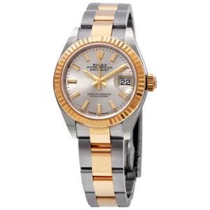 Datejust 28 Automatic Chronometer Silver Dial Twotone Oyster Watch