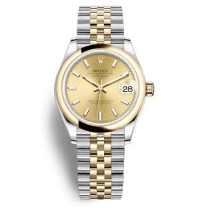 Datejust 31 Champagne Dial Automatic Steel and 18kt Yellow Gold Jubilee Watch 278243CSJ