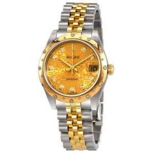 Datejust 31 Champagne Diamond Steel and 18K Yellow Gold Watch 178343CJDJ