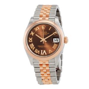 Datejust 31 Chocolate Dial Automatic Steel and 18kt Everose Gold Jubilee Watch 278241CHRDJ