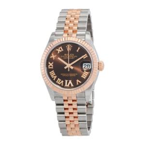 Datejust 31 Chocolate Roman Diamond Dial Automatic Steel and 18kt Everose Gold Jubilee Watch 278271CHRDJ