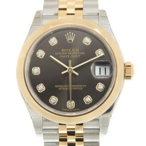 Datejust 31 Dark Grey Diamond Dial Steel and 18kt Yellow Gold Jubilee Watch 278243GYDJ