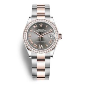 Datejust 31 Dark Rhodium Automatic Steel and Everose Gold Oyster Watch 278381DRRDO