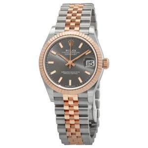 Datejust 31 Dark Rhodium Dial Automatic Steel and 18kt Everose Gold Jubilee Watch 278271DRSJ