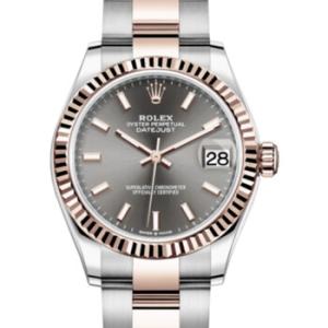 Datejust 31 Dark Rhodium Dial Automatic Steel and 18kt Everose Gold Oyster Watch 278271DRSO
