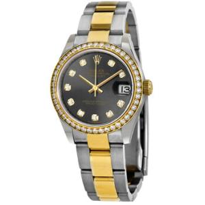 Datejust 31 Grey Diamond Dial Steel and 18kt Yellow Gold Oyster Watch 278383GYDO