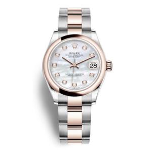 Datejust 31 Mother of Pearl Dial Automatic Steel and 18kt Everose Gold Oyster Watch 278241MDO