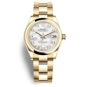 Datejust 31 Mother of Pearl Diamond 18kt Yellow Gold Oyster Watch 278248MDO