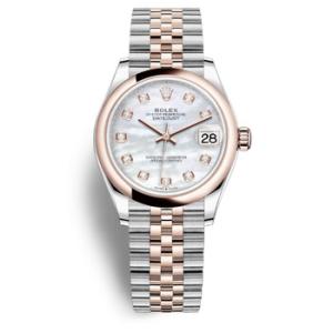 Datejust 31 Mother of Pearl Diamond Dial Automatic Steel and 18kt Everose Gold Jubilee Watch 278241MDJ