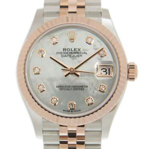 Datejust 31 Mother of Pearl Diamond Dial Automatic Steel and 18kt Everose Gold Jubilee Watch 278271MDJ