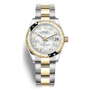 Datejust 31 Mother of Pearl Diamond Dial Automatic Steel and 18kt Yellow Gold Oyster Watch 278343DGYDO