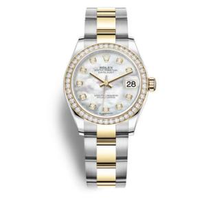 Datejust 31 Mother of Pearl Diamond Dial Automatic Steel and 18kt Yellow Gold Oyster Watch 278383MDO