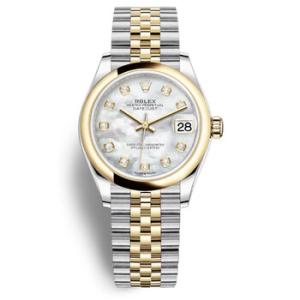 Datejust 31 Mother of Pearl Diamond Dial Steel and 18kt Yellow Gold Jubilee Watch 278243MDJ