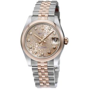Datejust 31 Pink Jubilee Diamond Dial Steel and 18K Everose Gold Watch 178241PKJDJ