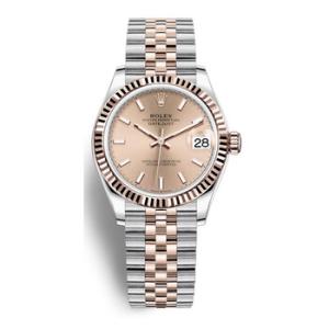 Datejust 31 Rose Dial Automatic Steel and 18kt Everose Gold Jubilee Watch 278271PKSJ