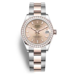Datejust 31 Rose Diamond Dial Automatic Steel and Everose Gold Oyster Watch 278381PSO