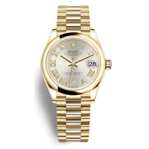Datejust 31 Silver Dial Automatic 18kt Yellow Gold President Watch 278248SRDP