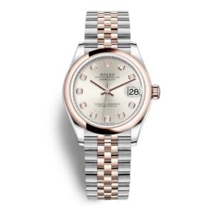 Datejust 31 Silver Diamond Dial Automatic Steel and 18kt Everose Gold Jubilee Watch 278241SDJ