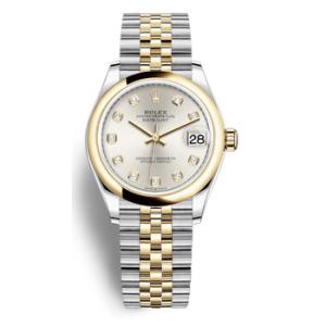 Datejust 31 Silver Diamond Dial Automatic Steel and 18kt Yellow Gold Jubilee Watch 278243SDJ