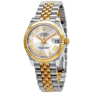 Datejust 31 Silver Diamond Dial Automatic Steel and 18kt Yellow Gold Jubilee Watch 278273SRDJ