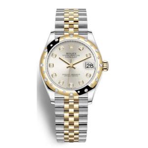 Datejust 31 Silver Diamond Dial Automatic Steel and 18kt Yellow Gold Jubilee Watch 278343SDJ