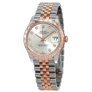 Datejust 31 Silver Diamond Dial Steel and 18kt Everose Gold Jubilee Watch 278341SDJ