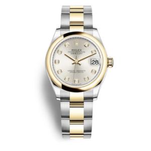 Datejust 31 Silver Diamond Dial Steel and 18kt Yellow Gold Oyster Watch 278243SDO