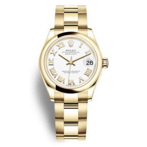 Datejust 31 White Dial Automatic 18kt Yellow Gold Oyster Watch 278248WRO