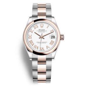 Datejust 31 White Dial Automatic Steel and 18kt Everose Gold Oyster Watch 278241WRO