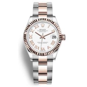 Datejust 31 White Dial Automatic Steel and 18kt Everose Gold Oyster Watch 278271WRO