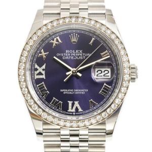 Datejust 36 Aubergine Diamond Dial Automatic Jubilee Watch 126284AURDJ