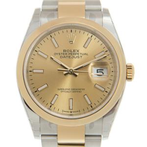 Datejust 36 Automatic Champagne Dial Steel and 18K Yellow Gold Oyster Watch 126203CSO