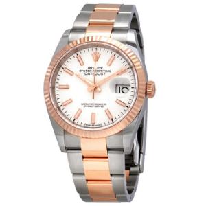 Datejust 36 Automatic White Dial Steel and 18kt Everose Gold Oyster Watch 126231WSO