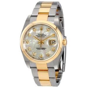 Datejust 36 Mother of Pearl Dial Stainless Steel and 18K Yellow Gold Oyster Bracelet Automatic Watch 116203MDO