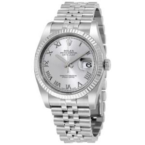 Datejust 36 Rhodium Dial Steel and 18K White Gold Watch 116234RRJ