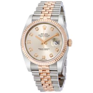 Datejust 36 Silver Dial Stainless Steel and 18K Everose Gold Jubilee Bracelet Automatic Watch 116231SDJ
