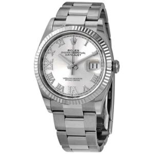 Datejust 36 Silver Diamond Dial Automatic Oyster Watch 126234SRDO