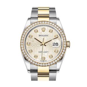 Datejust 36 Silver Jubilee Diamond Dial Steel and 18kt Yellow Gold Oyster Watch 126283SJDO