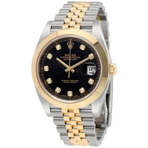 Datejust 41 Black Diamond Dial Steel and 18K Yellow Gold Jubilee Watch 126303BKDJ